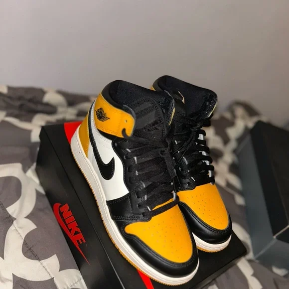 Nike | Shoes | Nike Kids Shoes In Black White And Yellow  display picture 1